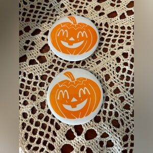 Retro Halloween Pumpkin buttons McDonalds Ronald McDonald lot of  2 button
